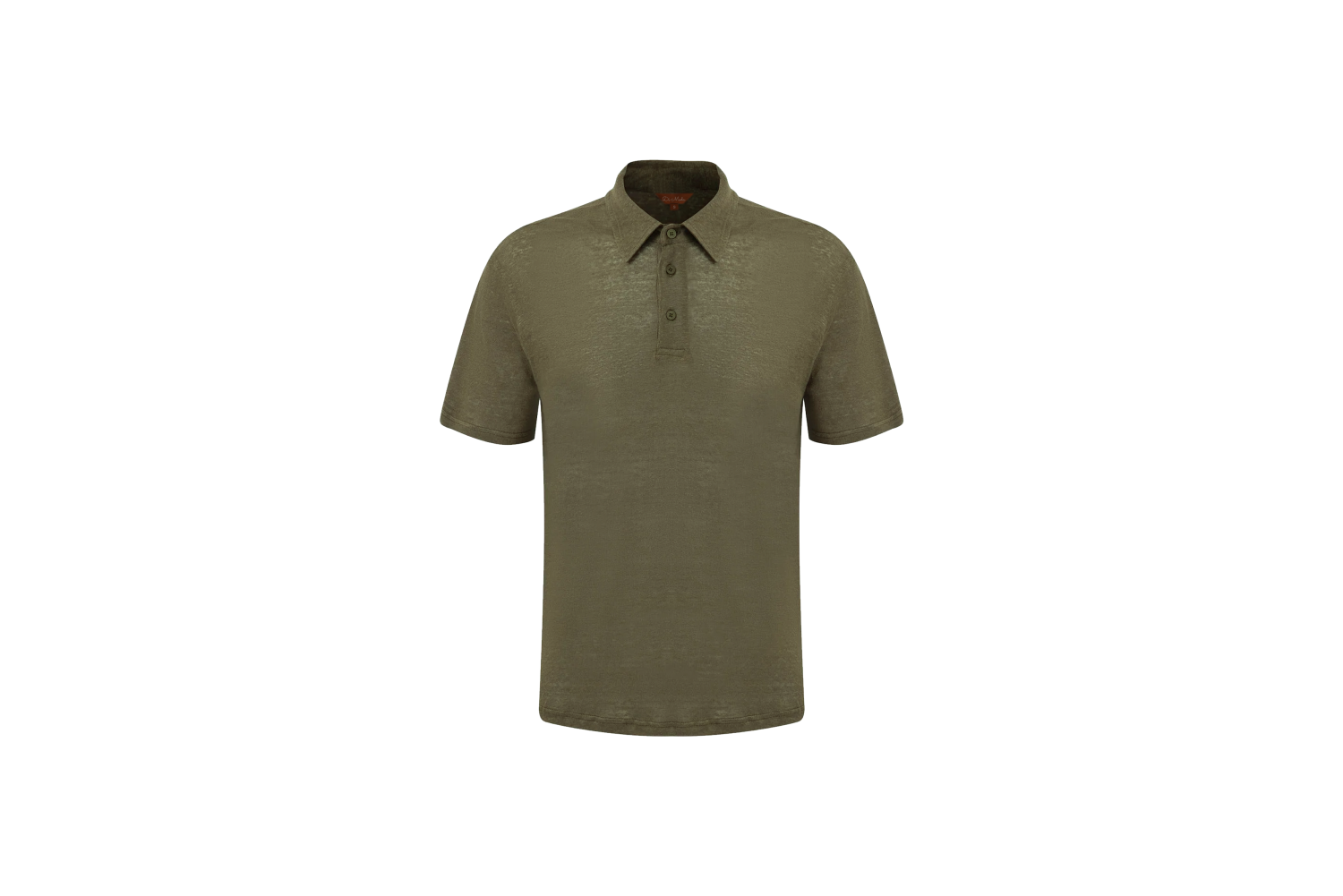Olive Linen Polo Shirt