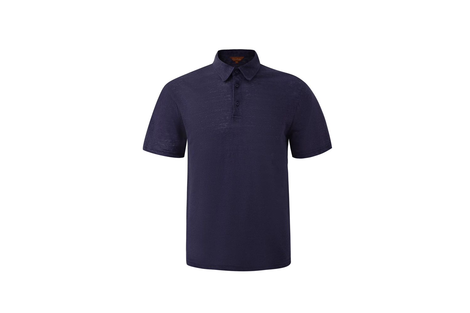 Navy Linen Polo Shirt