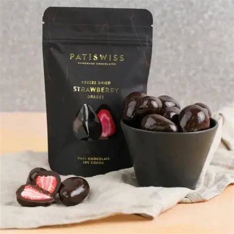Freeze-Dried Strawberry Enrobed in Dark Chocolate