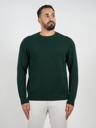Wool Pullover Circle Neck - Green