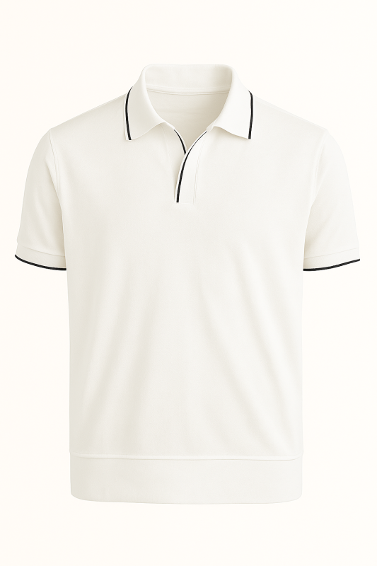 Ivory Open-Collar Shirt