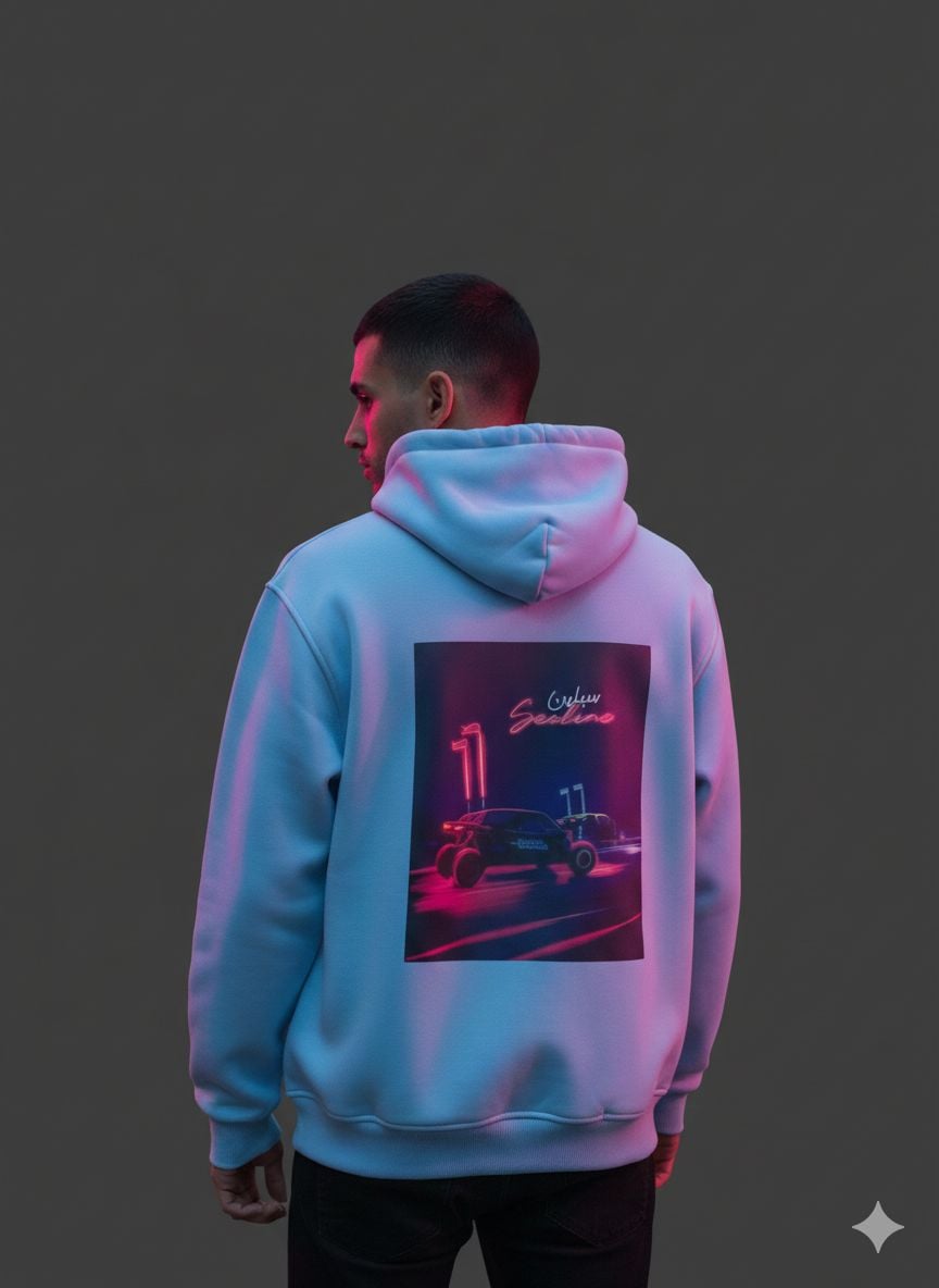 w25 hoodie sealine Canam print blue aura