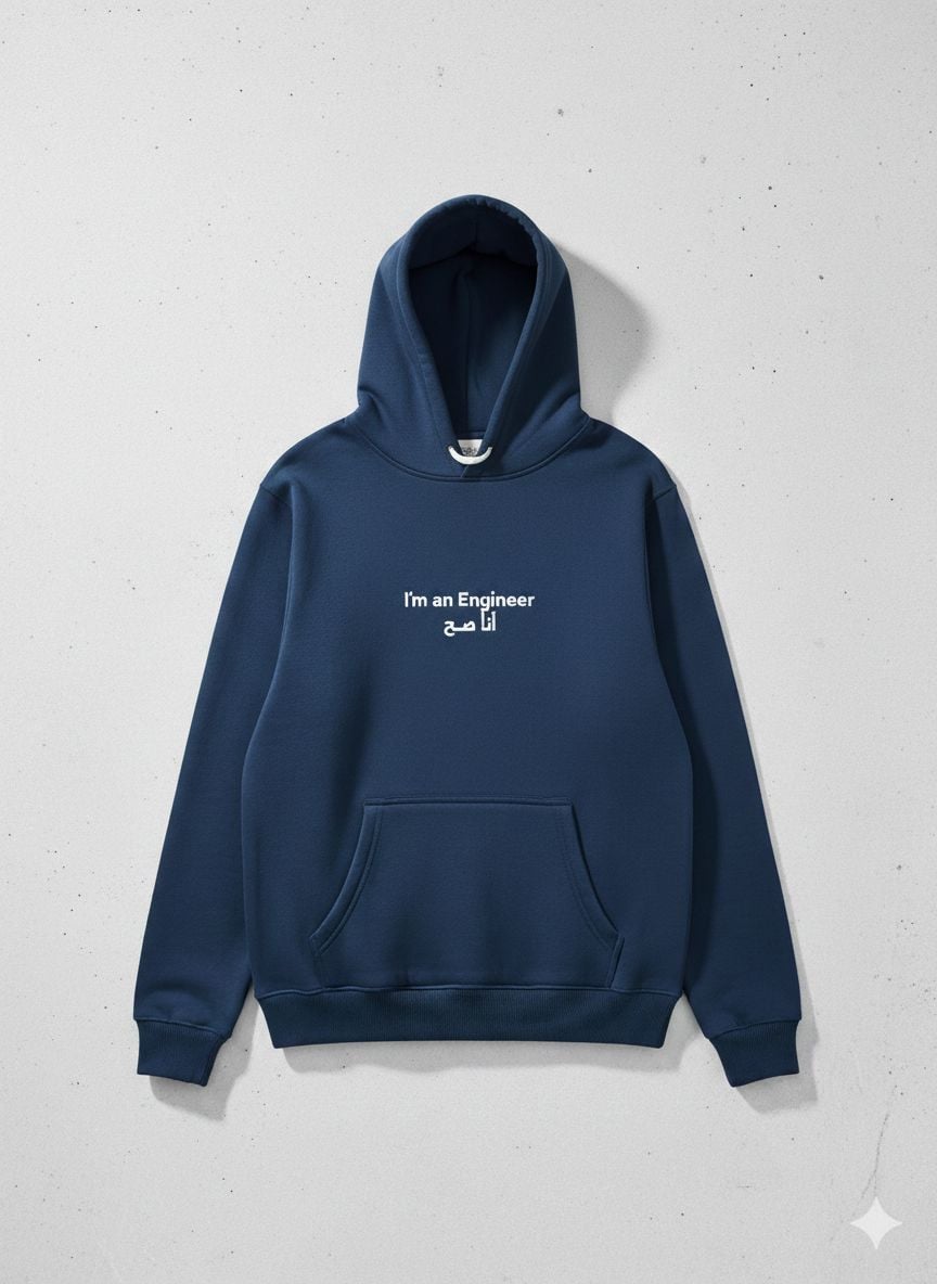 "I Am Engineer" Graphic Oversized Set – Royal Blue