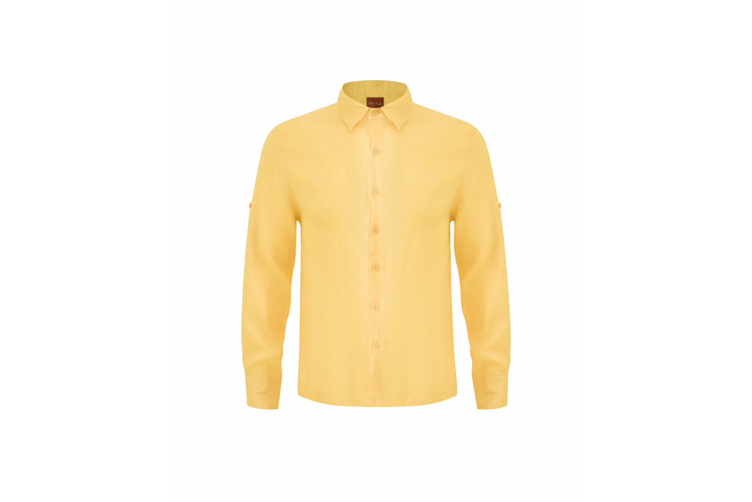 Yellow Linen Long-Sleeve Shirt